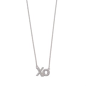 Fiorelli Silver N4342C  CZ "XO" Necklace - F66222