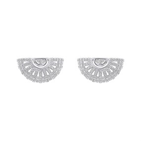Fiorelli Silver CZ Fan Stud Earrings - F66229