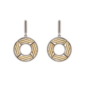 Fiorelli Gold Plated Silver Open Circle Drop Earrings - F66231