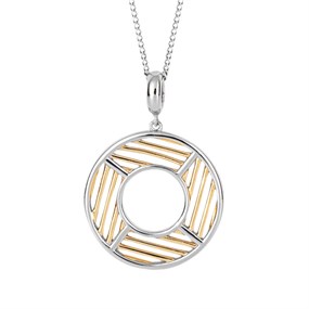 Fiorelli Gold Plated Silver Open Circle Necklace - F66232