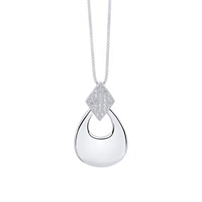 Fiorelli P5414C Silver CZ Drop Necklace - F66233