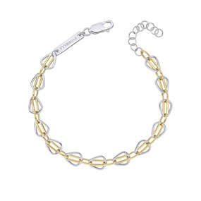 Fiorelli B5481 Silver Gold Plated Link Bracelet - F66238