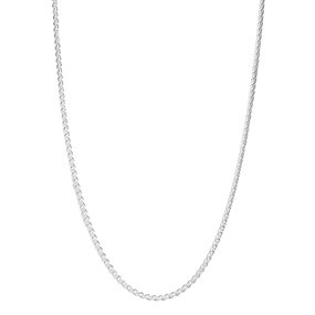 Silver 1.5mm Wide Spiga Chain - 18in - F8911