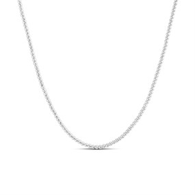 Silver Round Beaded Chain- 18" - F8917