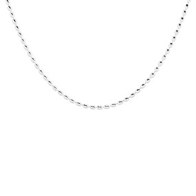 Silver Beaded Necklace - F9514