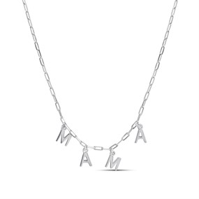 Silver Paper Link MAMA Necklet - F9521
