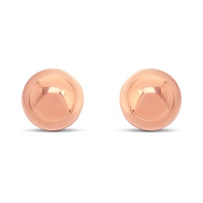9ct Rose Gold Plain 4mm Ball Stud Earrings - G01112