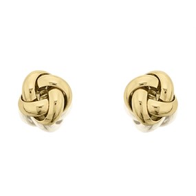 9ct Gold Open Knot Stud Earrings - 6mm - G0240