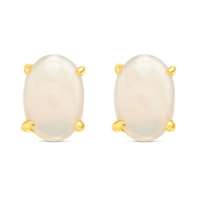 9ct Gold Opal Stud Earrings - 6mm - G04118