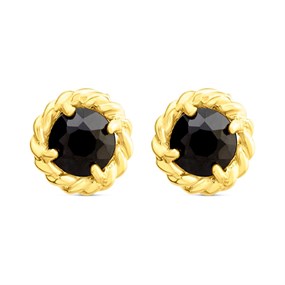 9ct Gold Sapphire Stud Earrings - 7mm - G04134