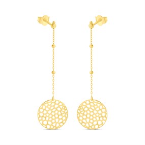 9ct Gold Shimmer Drop Earrings - G1246
