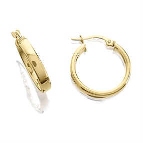 9ct Gold Hoop Earrings - 15mm - G41118