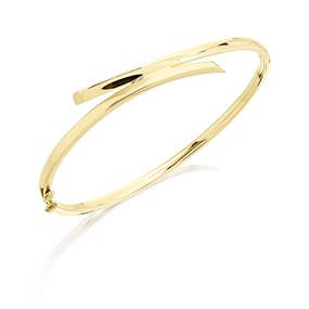 9ct Gold Crossover Bangle - G8438
