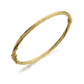 9ct Gold Twisted Bangle - G8457