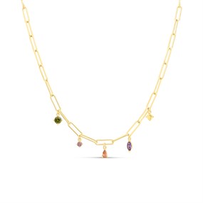 Sif Jakobs Gold Plated Silver Rimini Multi Drop Necklace - J02137