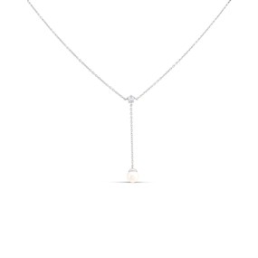 Sif Jakobs Silver Freshwater Pearl Adria Lungo Necklace - J02139