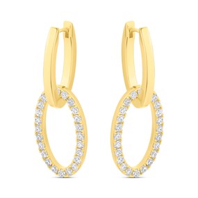 Sif Jakobs Ellisse Due Drop Hoop Earrings - J02208
