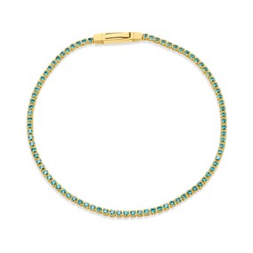 Sif Jakobs Gold Plated Silver Ellera Green CZ Bracelet - J02215