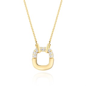 Sif Jakobs Gold Plated Silver Maratea CZ Necklace - J02234