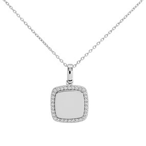 Sif Jakobs Silver Cubic Zirconia Follina Necklace - J0298