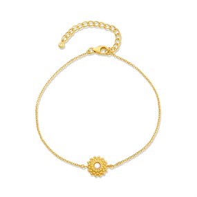 Hot Diamonds Gold Blossom 18ct Gold Plated Mother Of Pearl Bracelet - J0311