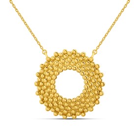 Hot Diamonds Gold Blossom 18ct Gold Plated Necklace - J0313