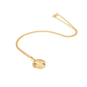 Hot Diamonds Gold 18ct Gold Plated Diamond Hope Halo Necklace - J0330