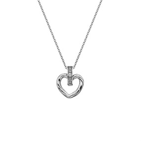 Hot Diamonds DP674 Silver Breeze Heart Necklace - J0414