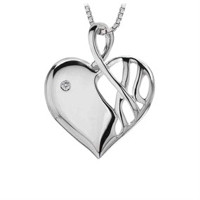 Hot Diamonds DP203 Arabesque Eclipse Heart Necklace - J0422