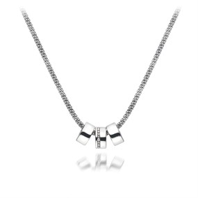 Hot Diamonds DP547 Silver Trio Ring Necklace - J0424