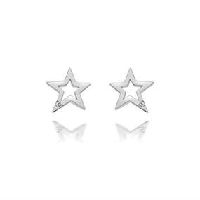Hot Diamonds DE104 Distinctive Silver Star Stud Earrings - J0439