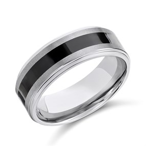 Tungsten Resin Centre Ring- 8mm - J0918