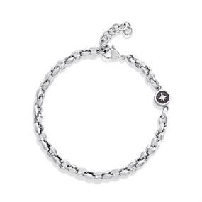 Stainless Steel Compass Star Bracelet - J1811