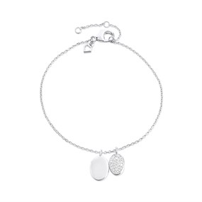 Diamonfire ID Bracelet With Pave Set Oval Tag B5379 - J3141