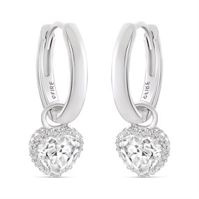 Diamonfire Heart Zirconia Assembled Earrings  E6195 - J3149
