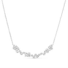 Diamonfire Baguette Zirconia Scatter Necklace N4401 - J3151