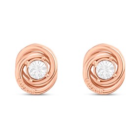 Guess UBE04065RG Rose Tone Crystal Stud Earrings - J42317