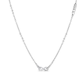 GUESS JUBN03264JWRHT/U Silver Tone Cry Infinity Necklace - J42357