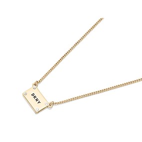 DKNY 60559646-887 Gold Tone Crystal Necklace - J4651