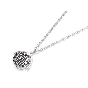 DKNY 5520022 Crystal Spinner Disc Necklace - J4673