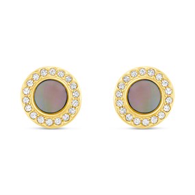 Fossil JF02949791 Rose Tone Mother Of Pearl Stud Earrings - J49387