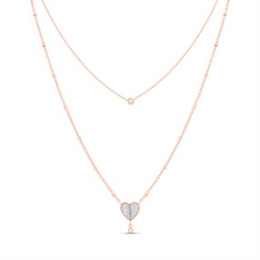 Fossil JF03648791 Rose Gold Tone Necklace - J49394