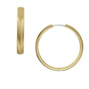Fossil JF04538710 Gold Tone Hoop Earrings - J49403