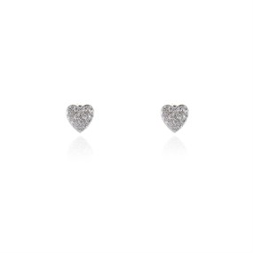 Cachet London Silver Tone Heart Stud Earrings - J74149