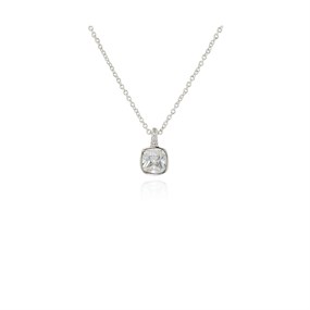 Cachet London Silver Tone Cushion Necklace - J74153
