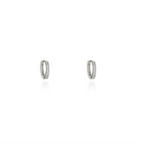 Cachet London Silver Tone Claw Huggie Earrings - J74162