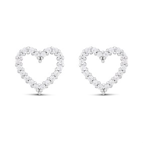 Cachet London Silver Tone Open Heart Earrings - J74219