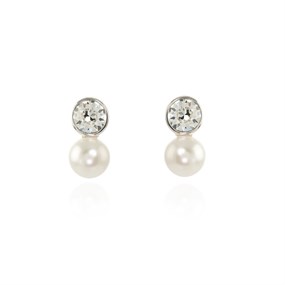 Cachet Mimi Crystal And Simulated Pearl Stud Earrings - J7437