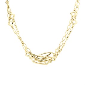 Anne Klein Gold Tone Openwork Necklace - J78299