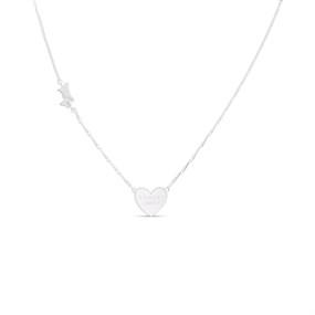 Radley RYJ2439 Silver Mother Of Pearl Heart Necklace - J81149
